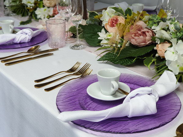 Purple Glass Charger Plate Purple Glass Charger Plate