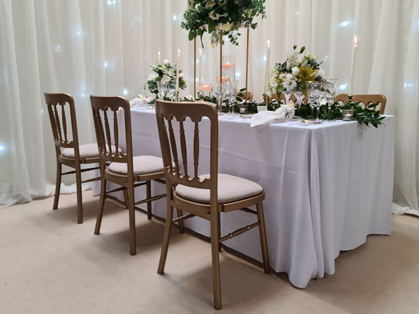 Gold Banqueting Chair with 11 x seat pad options available Gold Banqueting Chair with 11 x seat pad options available