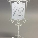Ivory Swirl Table Number Stand