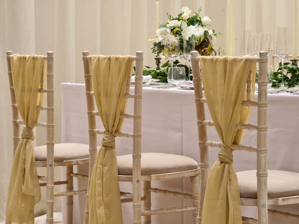 Gold Chair Drapes