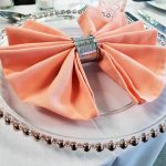 Rose Gold Beaded Glass Plate