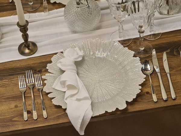 White Washed Reef Charger Plate White Washed Reef Charger Plate
